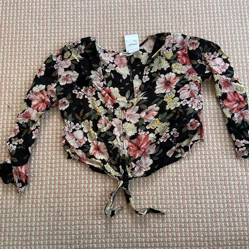 Billabong floral long sleeve top